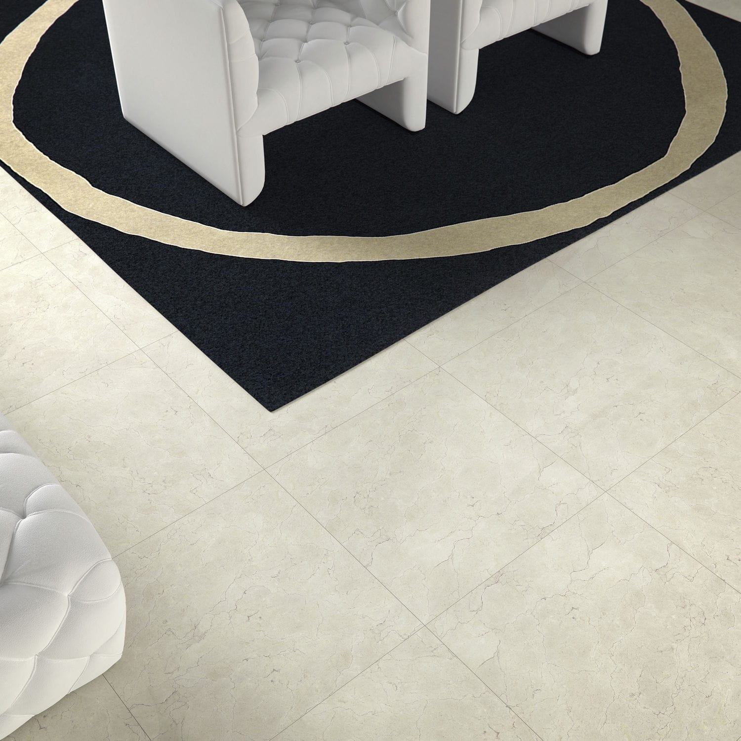 Baldosa para salón - CRISTAL - DOMINO - de suelo / de gres porcelánico