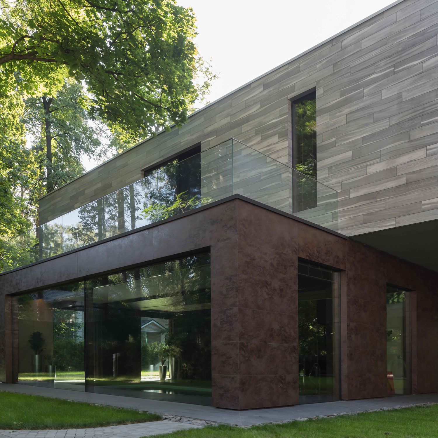 Revestimiento de fachada de paneles - OXIDE - LAMINAM - de cerámica