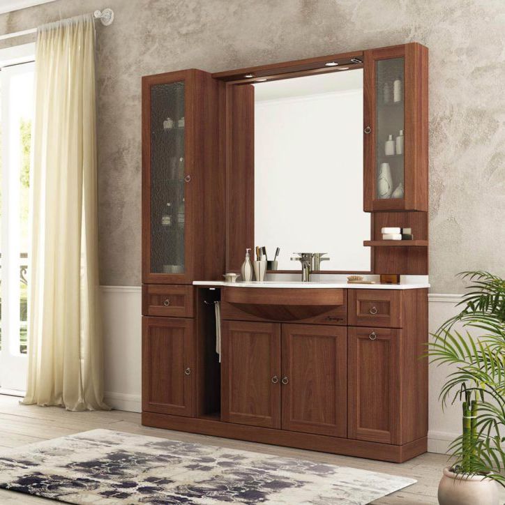 Mueble de lavabo de pie - R208 - LEGNOBAGNO - de roble / de nogal / clásico