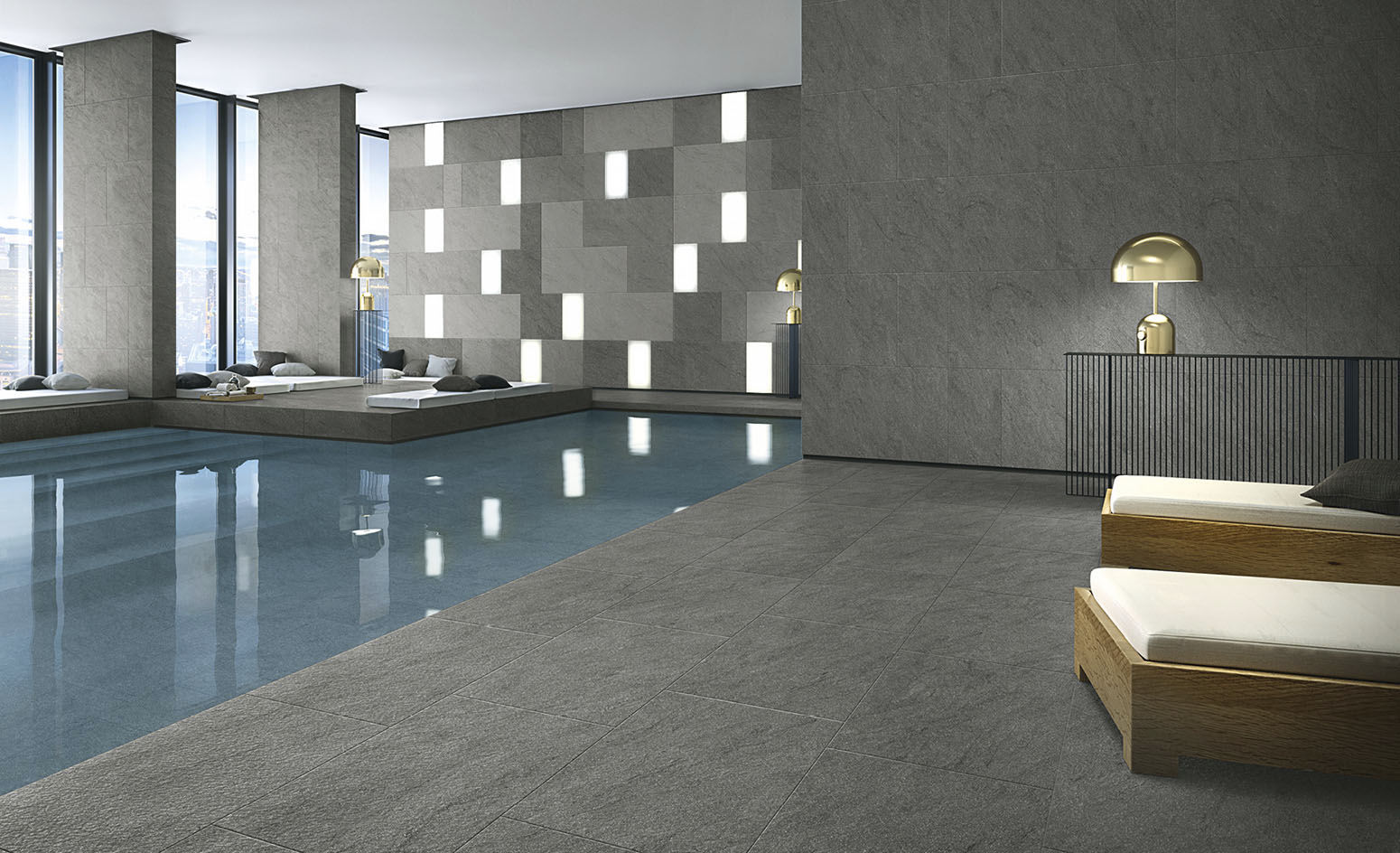 Baldosa de interior / de pared / de suelo / de cerámica - BASALTINA