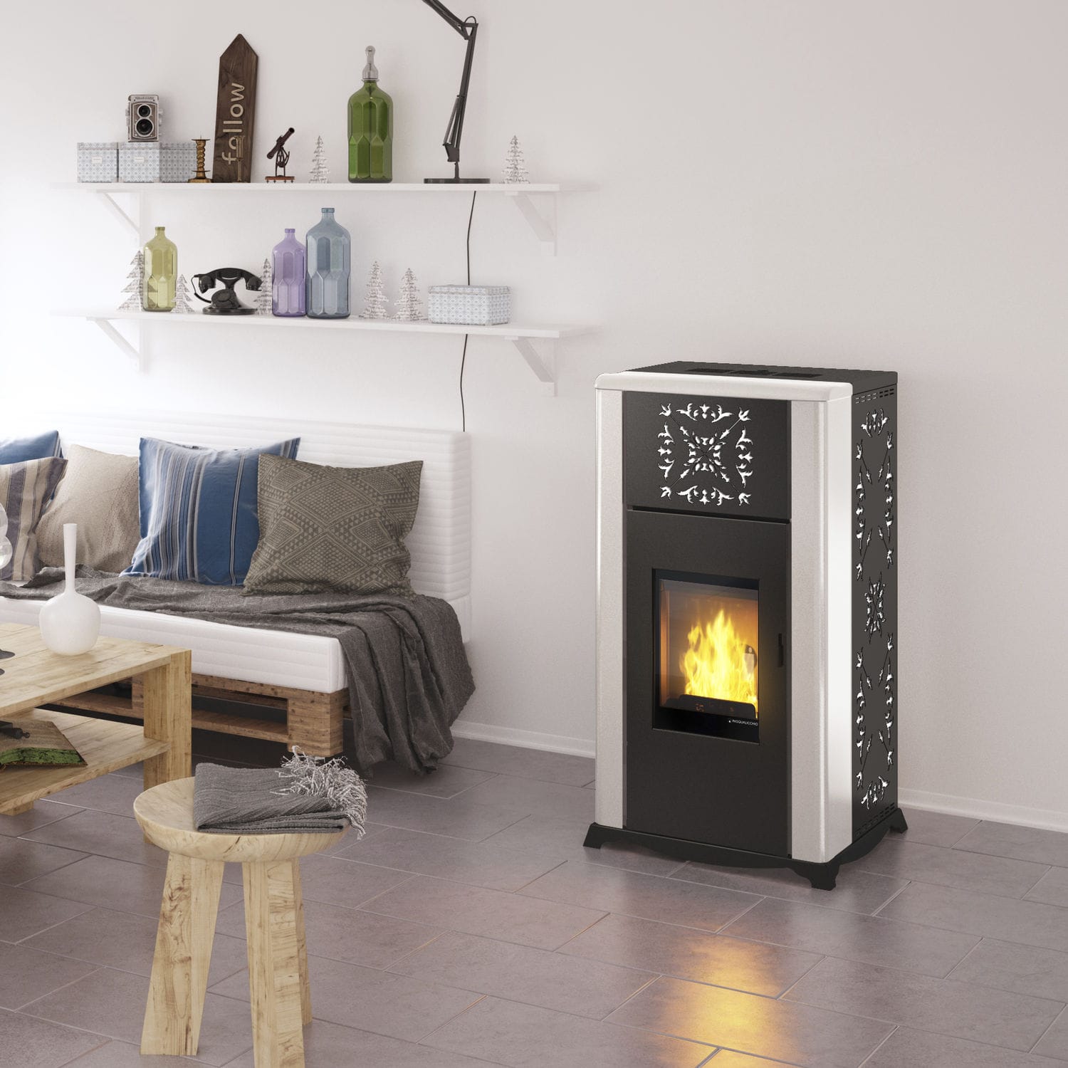 Termoestufa de pellets - MEISSA - Pasqualicchio - 10 kW...20 kW / 20 kW