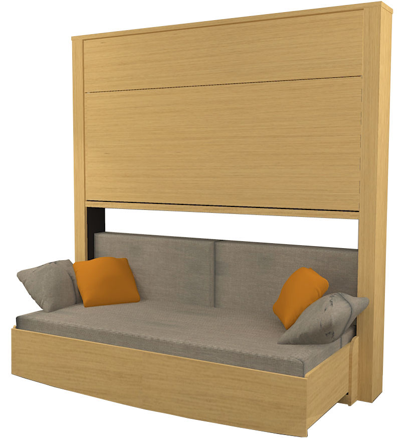 Sofá cama - LIFTSECURITY - contemporáneo / multicolor / de madera