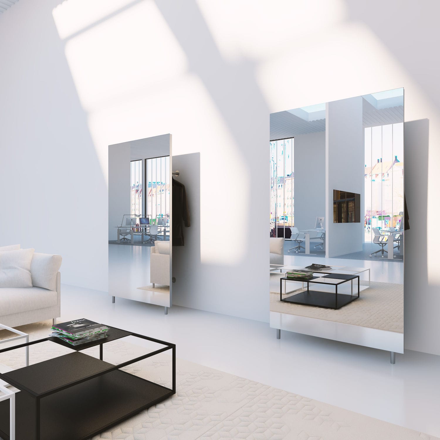 Armario de pared - CHAT BOARD® - contemporáneo / de vidrio / de acero