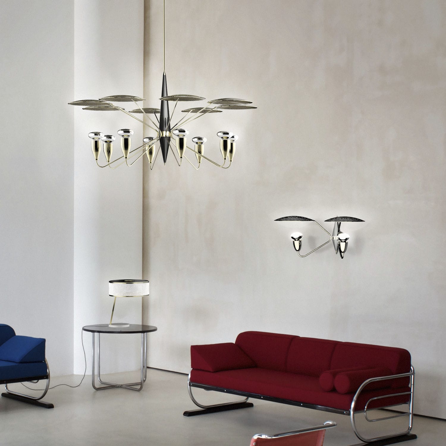 Lámpara araña contemporánea - PEGGY - DelightFULL - de latón / de acero