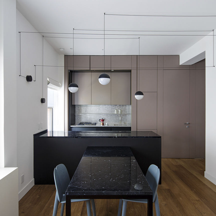 Cocina contemporánea - 201601 - TM Italia - de acero / de material