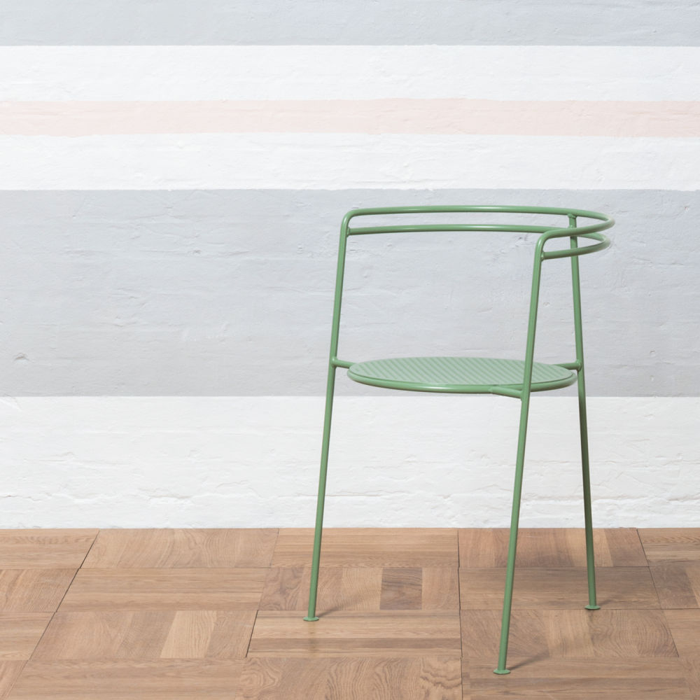 Silla de comedor contemporánea - POINT - OK DESIGN - de metal / de