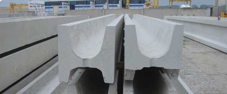 Canal de drenaje de hormigón - Pujol - con abertura central / de