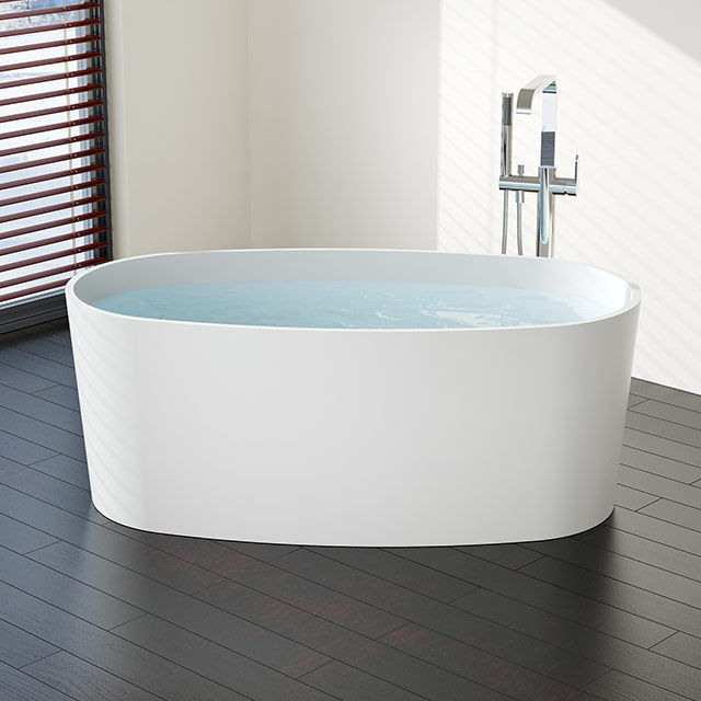 Bañera ovalada - BW-08 - Badeloft GmbH - en isla / de resina mineral
