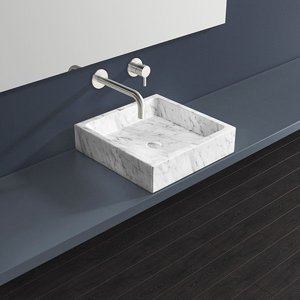 Lavabo sobre encimera - MWB-01-S - Badeloft GmbH - cuadrado / de mármol