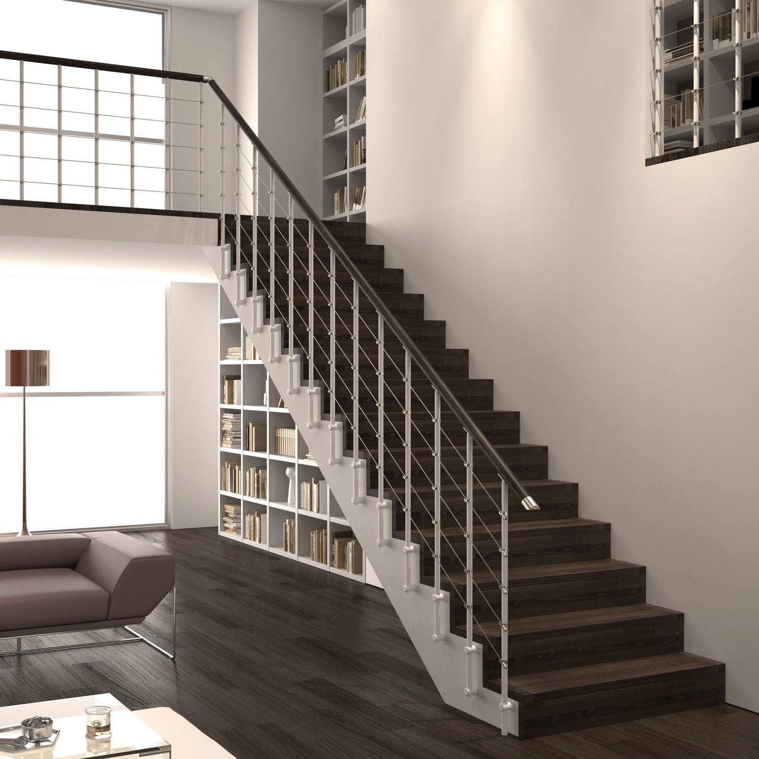 Barandilla de hierro - TUBE - RINTAL - de madera / con barrotes / de cable