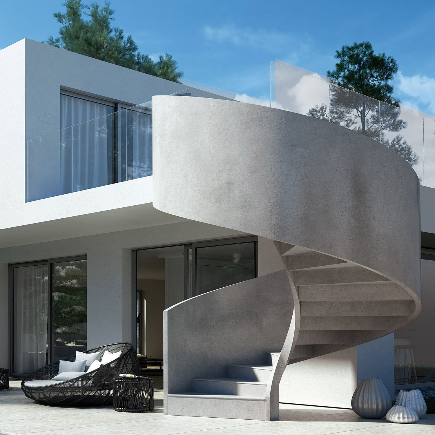 Escalera helicoidal - RINTAL - contemporánea / estructura de hormigón