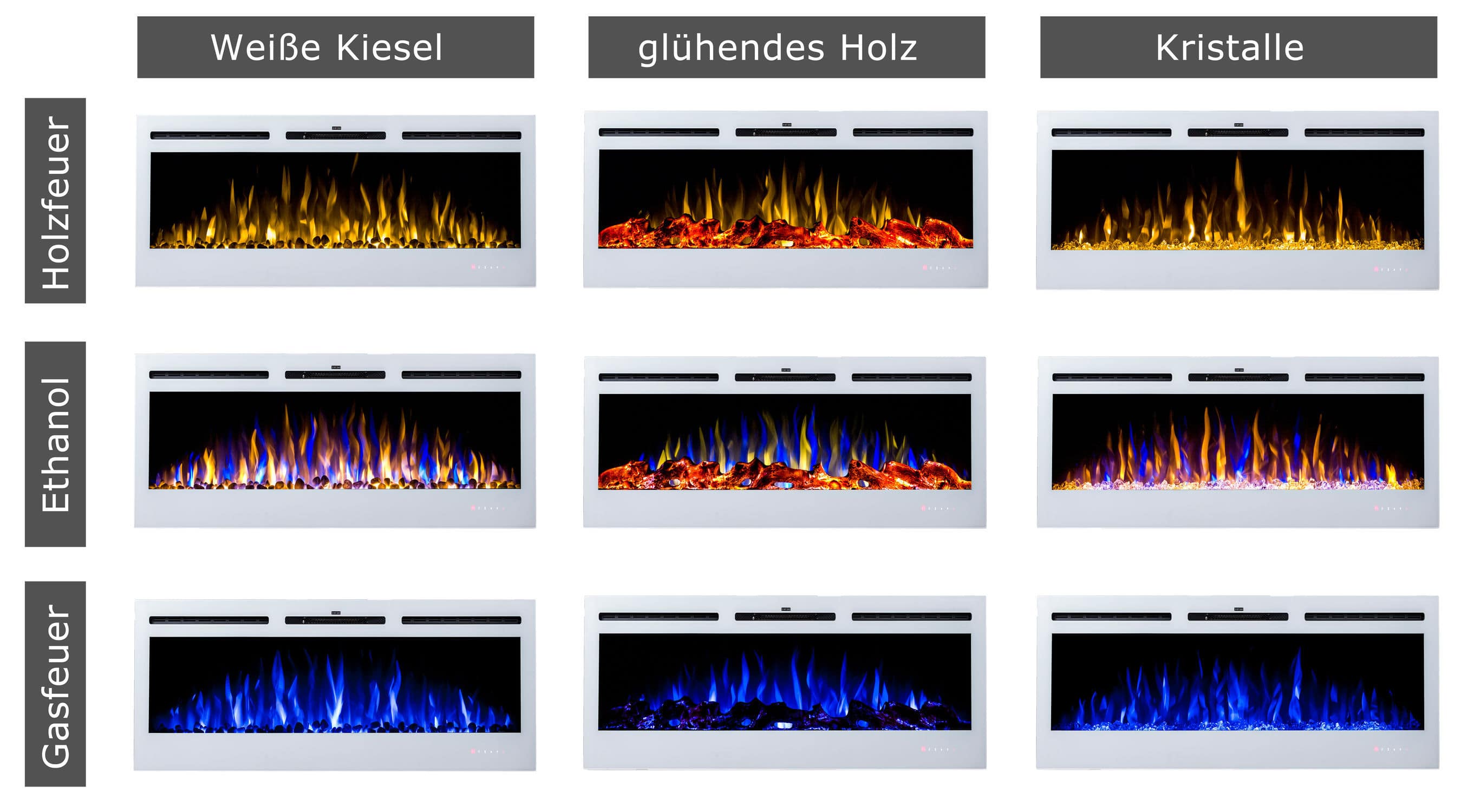 Chimenea eléctrica - NOBLE FLAME PARIS WHITE - muenkel design