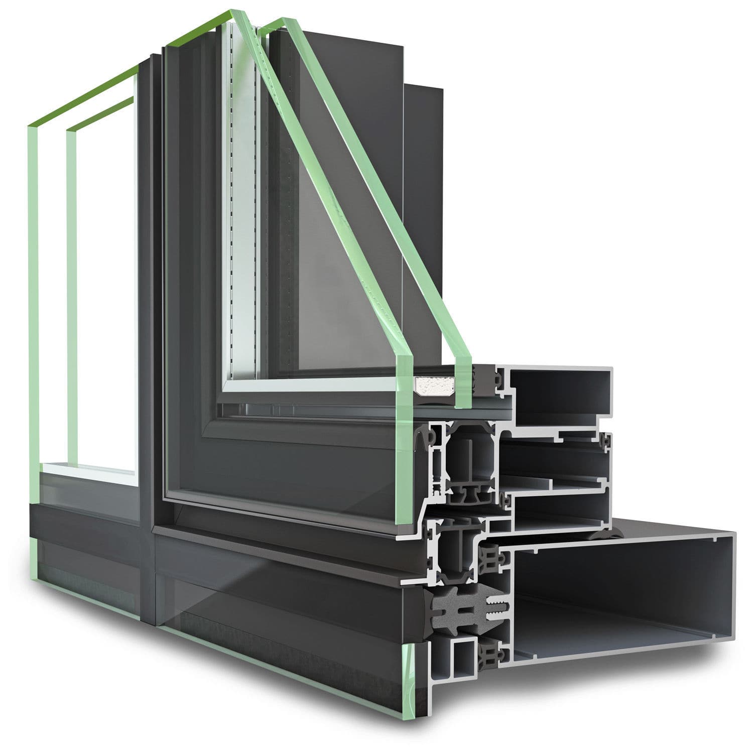 Perfil de ventana de aluminio LAMBDA 110 Hueck System GmbH & Co. KG con aislamiento Perfil de ventana de aluminio LAMBDA 110 Hueck System GmbH & Co. KG con aislamiento