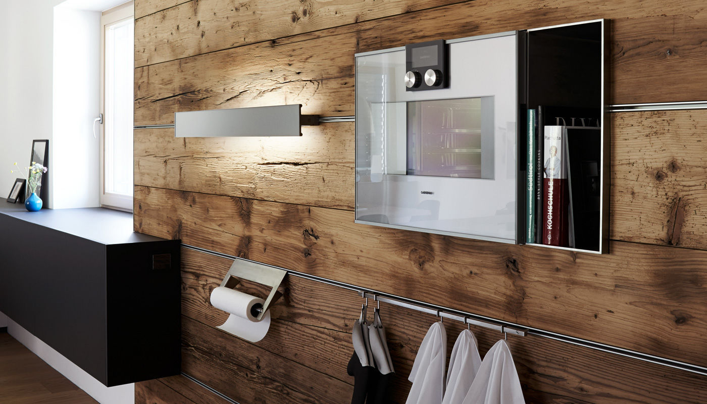 Cocina contemporánea / de acero inoxidable / de material laminado / con