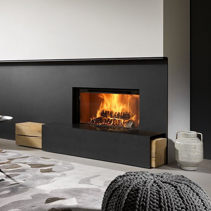 Chimenea de leña - W85/40F - Kalfire Fireplaces - contemporánea / hogar