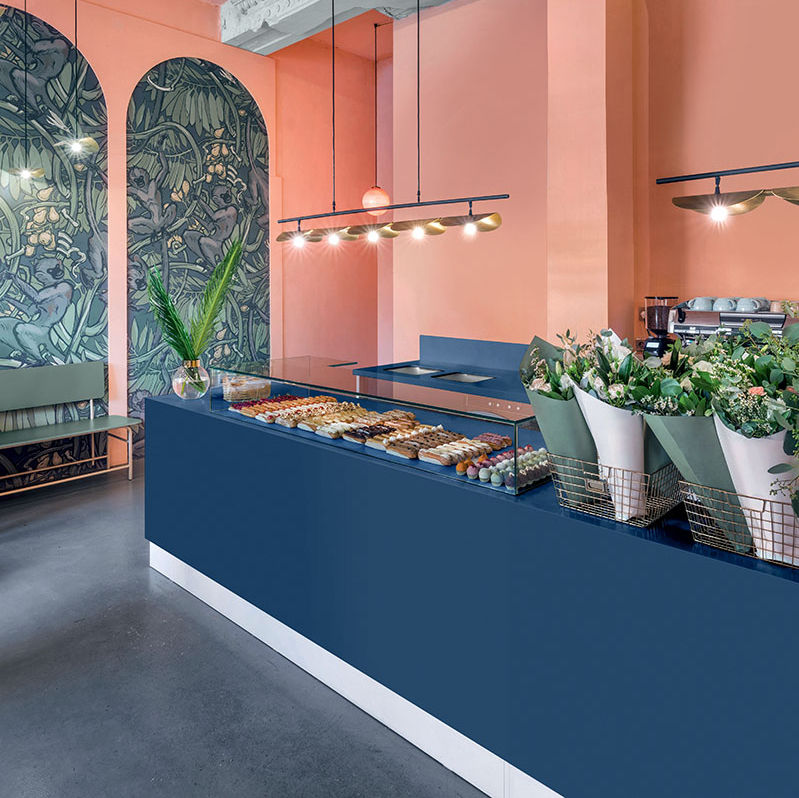 Mostrador de bar - LAGUNA - CORIAN - para cocina / de Corian® / recto