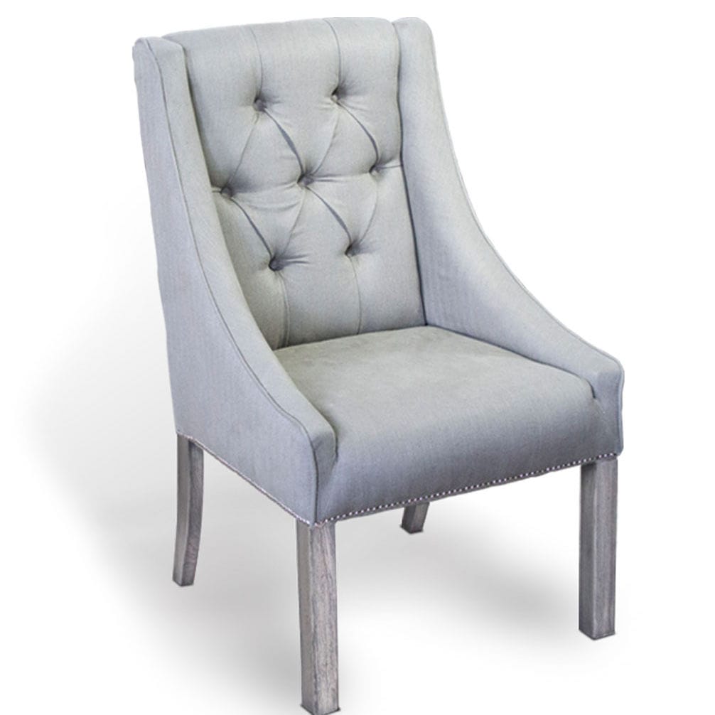 Silla clásica - CHARLIE - Ecomatrix SRL - tapizada / de tejido / gris