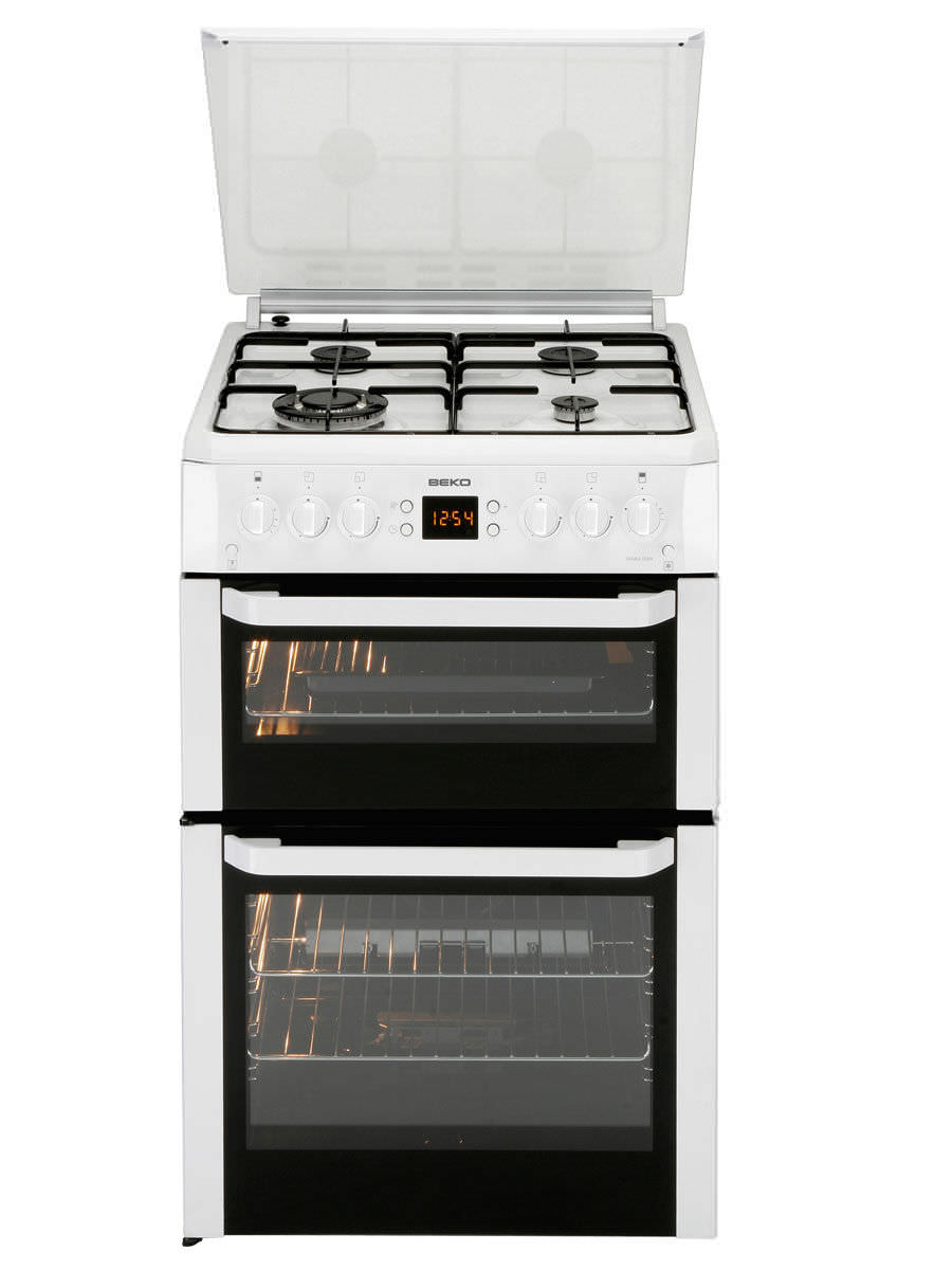 Cocina con horno de gas BDVG697 Beko blanca
