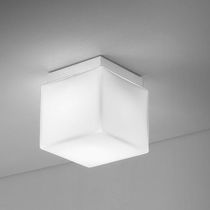 Plafón contemporáneo / cuadrado / de vidrio...