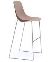 Silla de bar contemporánea / de acero cromado...
