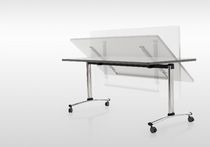Mesa contemporánea / de vidrio / rectangular...