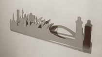 Perchero mural / contemporáneo / de metal