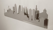 Perchero mural / contemporáneo / de metal