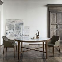 Mesa contemporánea / de mármol / redonda