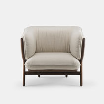 Sillón contemporáneo / de tejido / de cuero...