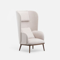 Sillón contemporáneo / de tejido / de cuero...