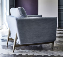 Sillón contemporáneo / de tejido / de roble...
