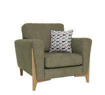 Sillón contemporáneo / de tejido / de roble...