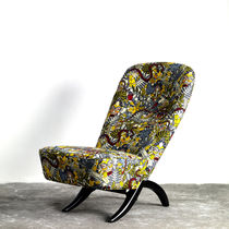 Sillón bajo contemporáneo / de tejido /...