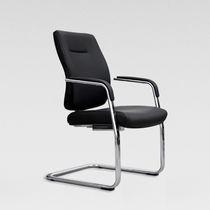 Silla de visita contemporánea / de cuero...
