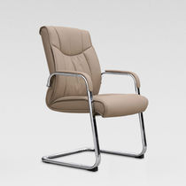 Silla de visita contemporánea / de cuero...
