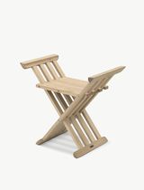Taburete contemporáneo / de roble / plegable