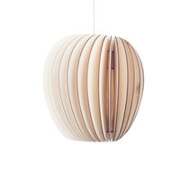 Lámpara suspendida / de madera / contemporánea...