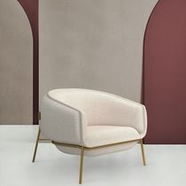Sillón contemporáneo / de tejido / de metal...
