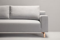 Sofá contemporáneo / gris / de tejido /...