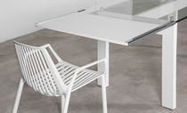 Mesa contemporánea / de vidrio / rectangular...