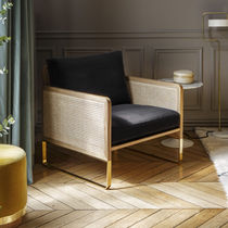 Sillón contemporáneo / de roble / de ratán...