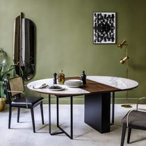 Mesa de comedor contemporánea / de palo...