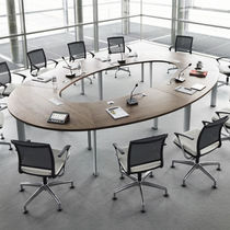 Mesa de conferencia contemporánea / de madera...