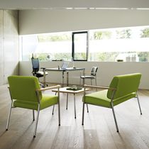 Sillón de visita contemporáneo / de cuero...