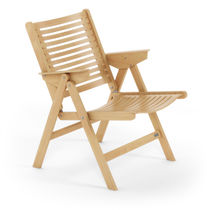 Sillón de diseño escandinavo / de teca /...
