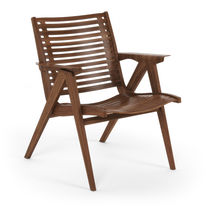 Sillón de diseño escandinavo / de nogal