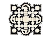 Alfombra contemporánea / con motivos decorativos...