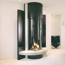 Chimenea de leña / contemporánea / hogar...