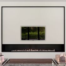 Chimenea de gas / contemporánea / hogar...