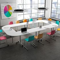 Mesa de reuniones contemporánea / de acero...